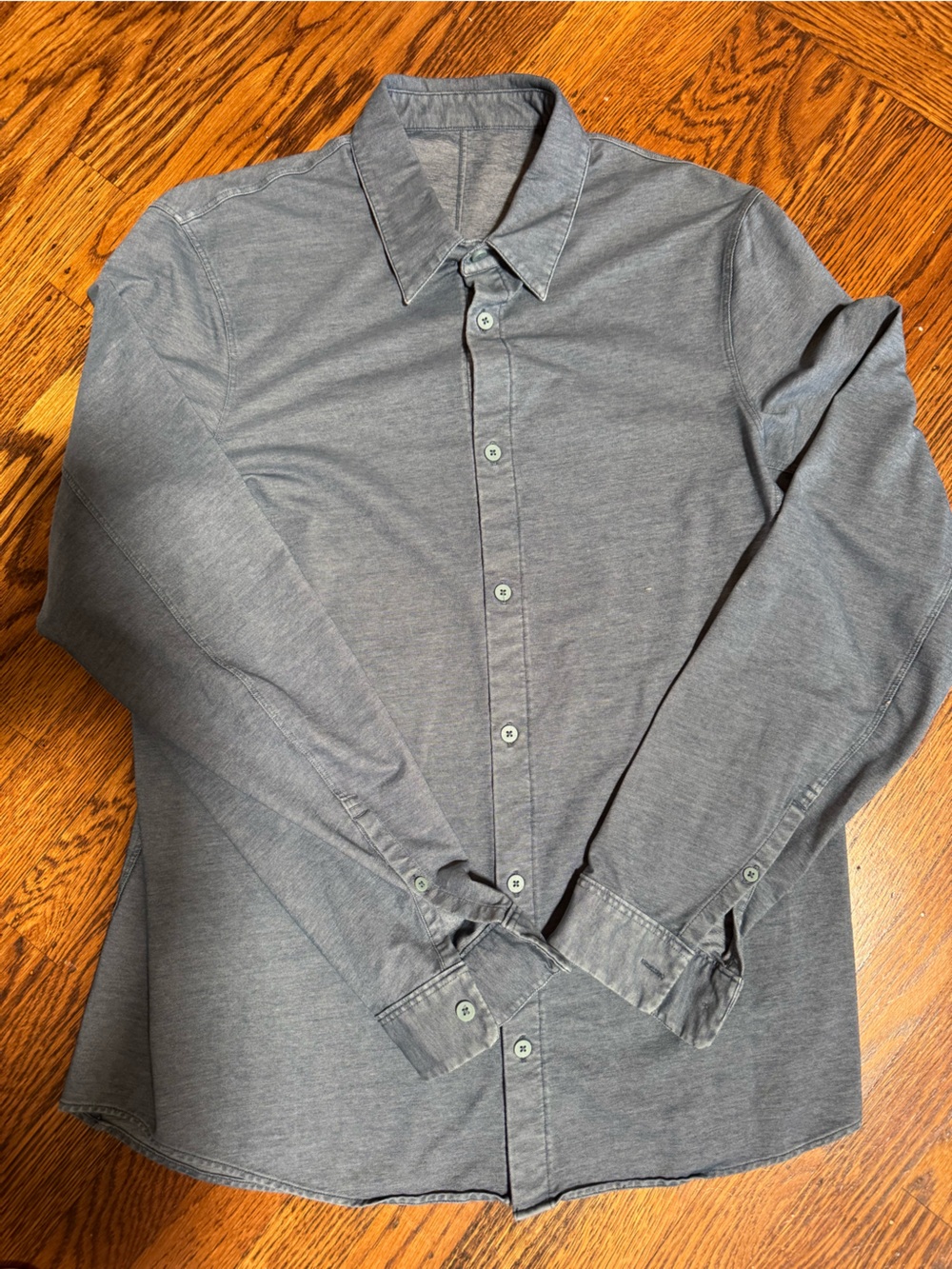 Lululemon Men's Long-Sleeve Button-Up Shirt - blue